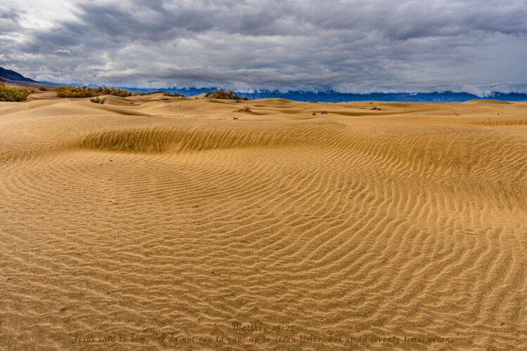 Rippling sand waves on the Death Valley floor.