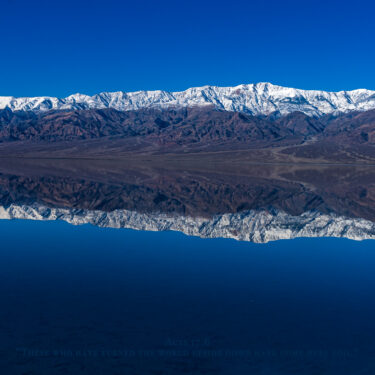 Lake Manly showing Panamint Range reflection.